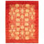 Tapis décoratif en laine noué à la main de conception unique « New Age 18/20 Pak Finest » rouge/brun 11 pi 8 po x 15 pi 1 po