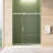 56"-60" X 70" Frameless Sliding Shower Door, 5/16" (8Mm) Tempered Glass Shower Enclosure, Easy Clean, Brushed Nickel Finish