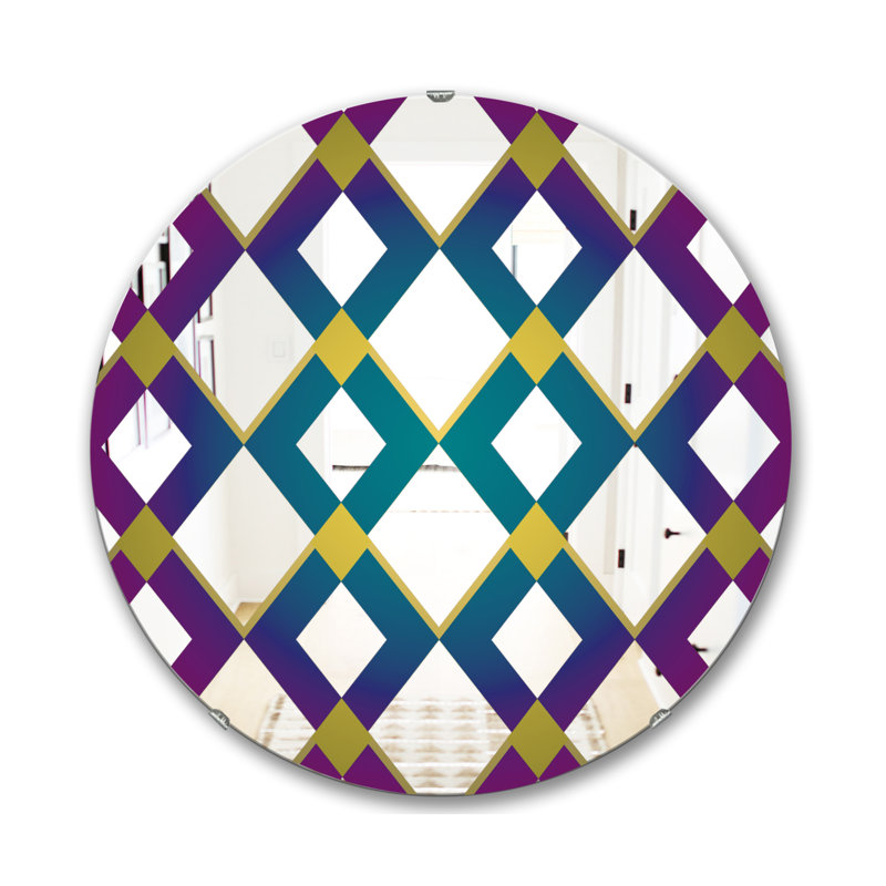 Miroir décoratif Mid-Century, H 23,6 po x l 23,6 po