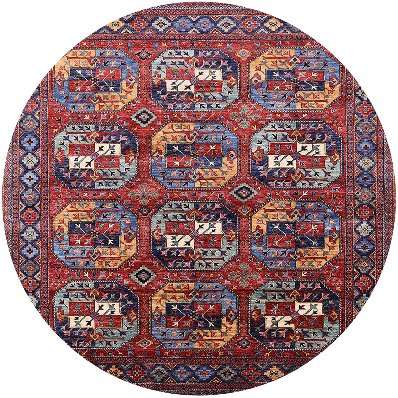 Moroccan Indoor Rug, Round 6'