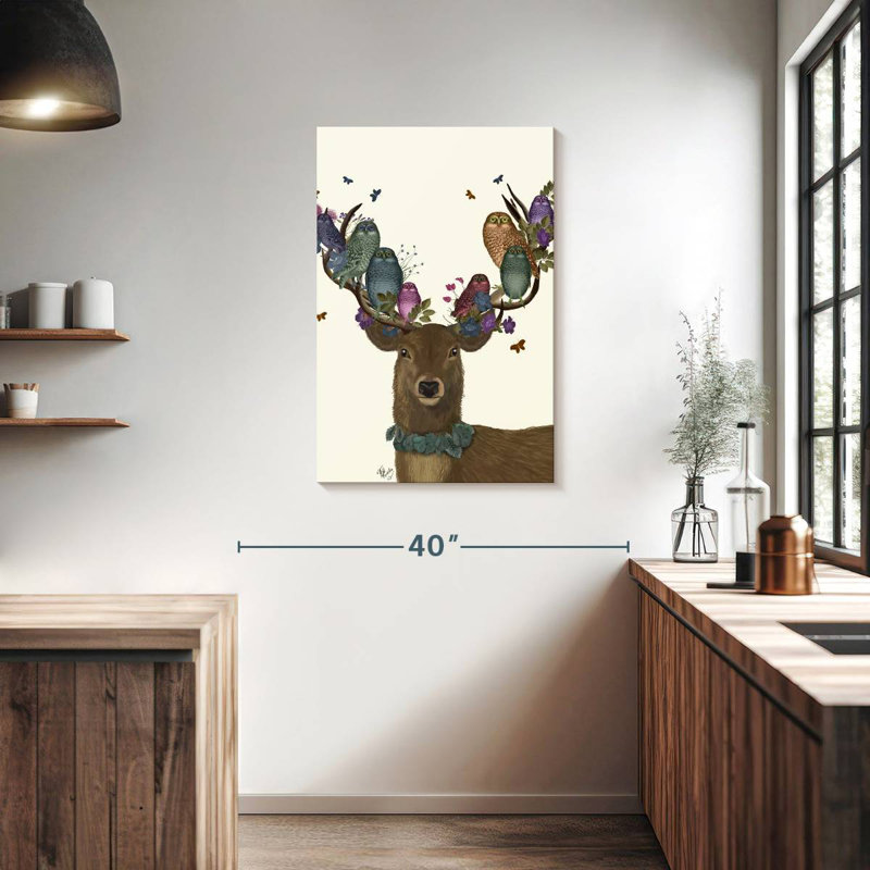 Brampt Deer Birdkeeper Owls, 36" H x 24" W