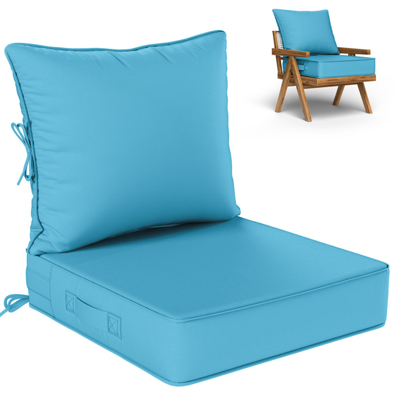 Coussin de siège / dossier d'extérieur, Crème, crème, L 22 po x P 22 po