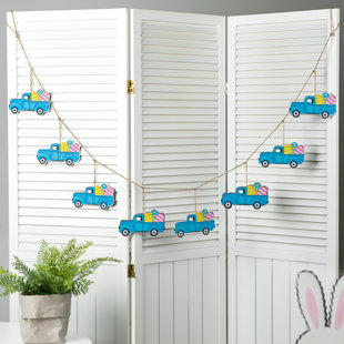 6' Easter Metal Truck Garland