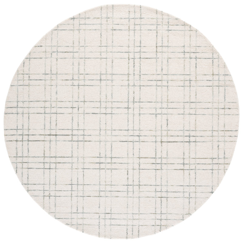 Genre 551 Hand Tufted 80% Wool; 20% Cotton Geometric Rug, Round 6'