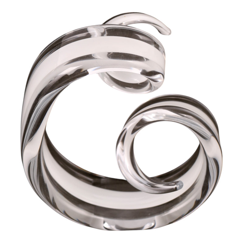 Sagebrook Home 9" Newtok Tall Glass Ribbon Statuary