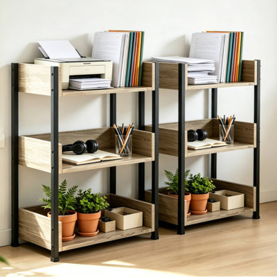Chrystin 30" H x 23" W Steel Standard Bookcase