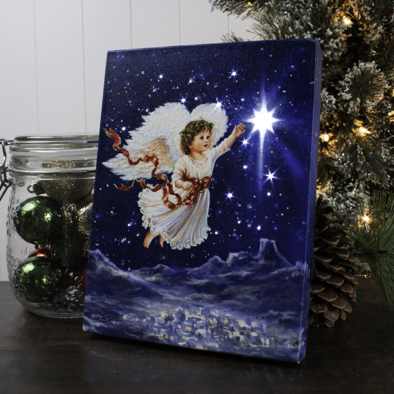 Toile à dos de chevalet 8 x 6 étoiles Star Angel
