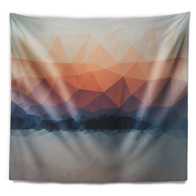 Polyester, paysage marin, ciel, mer, plage, vue abstraite, tapisserie