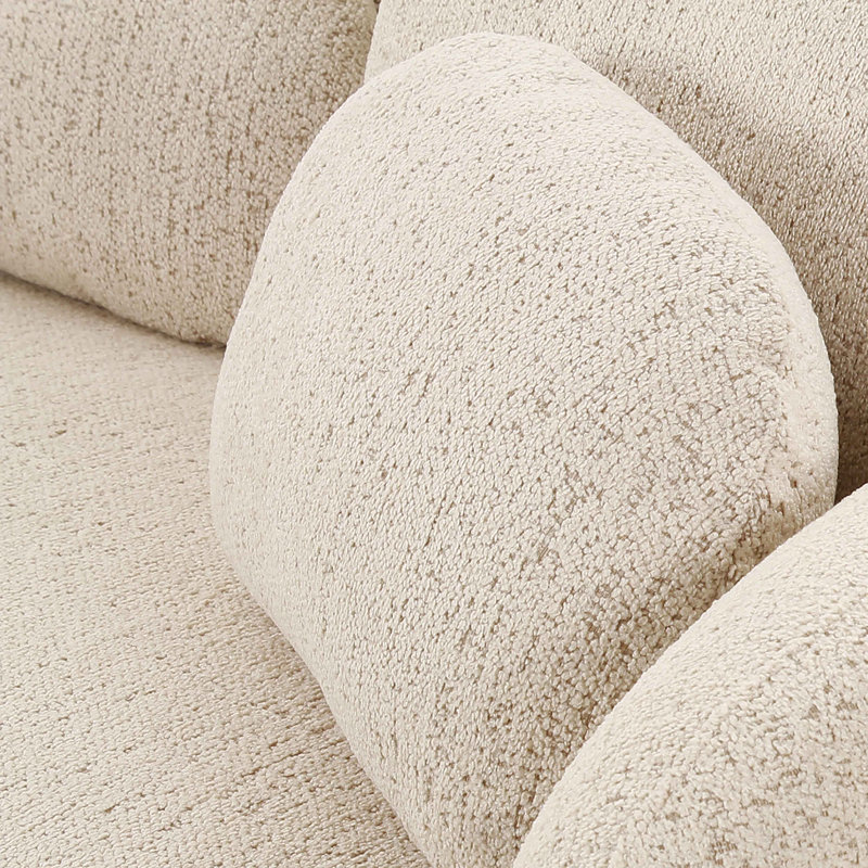 Tov Furniture Misty Cream Boucle Sofa, Cream