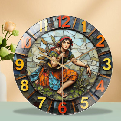 Horloge murale fabriquée à la main pour décoration intérieure - Horloge murale moderne en verre 12 po