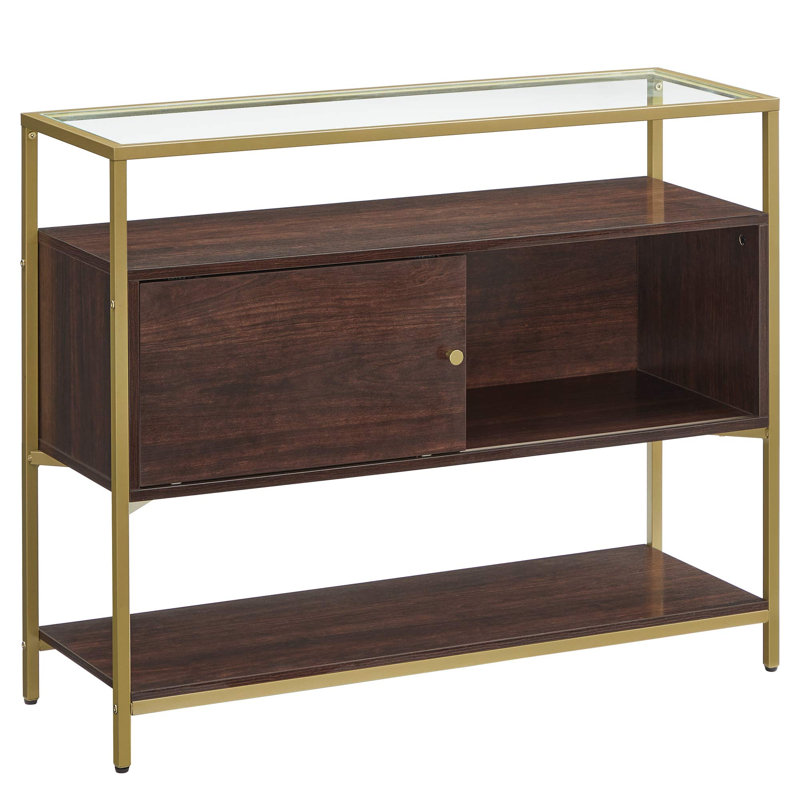 Dolton 254cm Glass Top Console Table