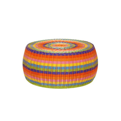Round Wicker Outdoor Ottoman