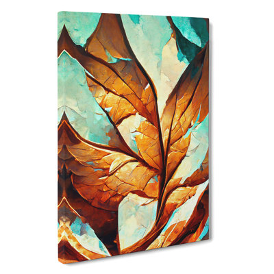 Leaf in Abstract No.2 - Wrapped Canvas