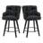 26''H Upholstered 360°Swivel Counter Height Bar Stools, Wood Legs Kitchen Island Chairs-211219933-210338530