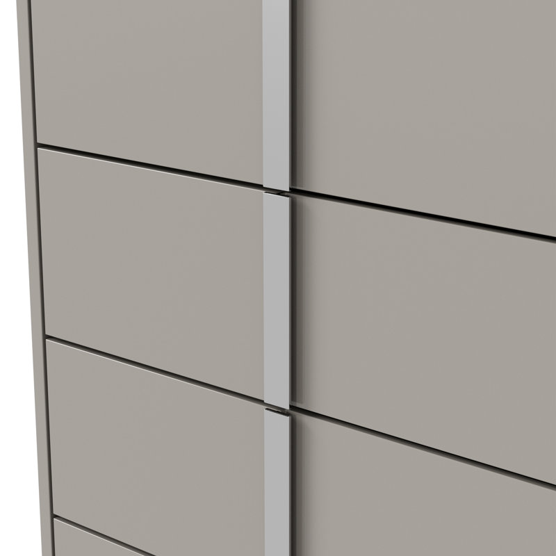 Duckworth Bedroom Set, King, 6 Pcs: Bed, 2 Nightstands, 2 Dressers, Mirror, Taupe Gray