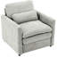 Fauteuil gris confortable avec coussin à deux couches. Tissu chenille. Courbe ergonomique. Coussin lombaire amovible. Coutures élégantes. Fabrication. L 33 po x H 32,7 po Fauteuil relax pour la maison. 31,9 po surdimensionné-1866656876