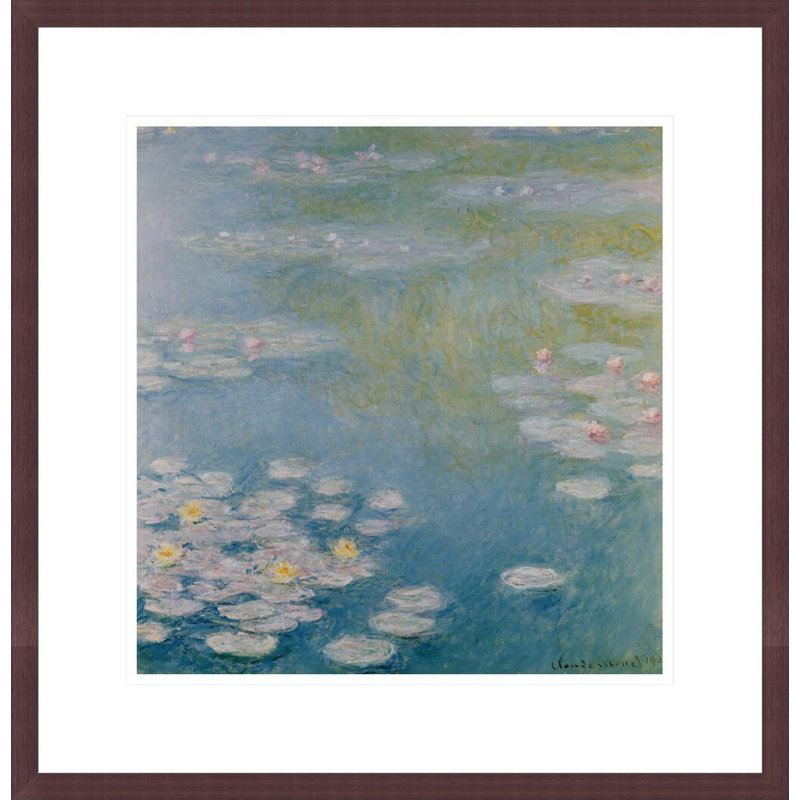 «Nympheas at Giverny» par Claude Monet, impression giclée encadrée, H 18,25 po x l 17,75 po