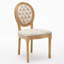 Chaise de salle à manger à structure française en bois massif avec boucle tirée à la main, velours artificiel, ressort en acier, ensemble de 2-121054254