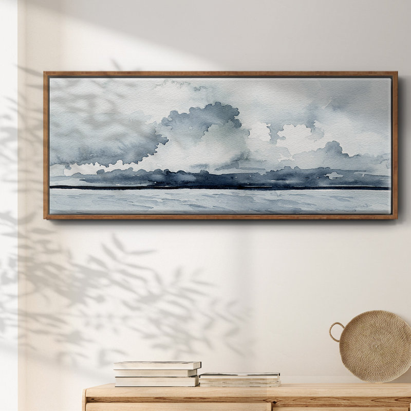 Passing Rain Storm I- Framed Canvas, 20" H x 50" W