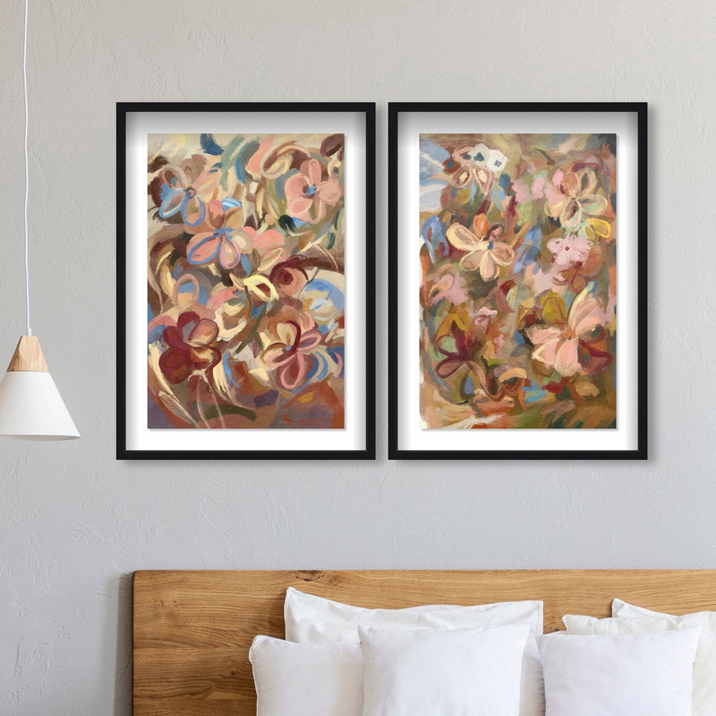 Moving Eden Set Set by Oliver Gal, 75"H x 51"W, Black Shadowbox