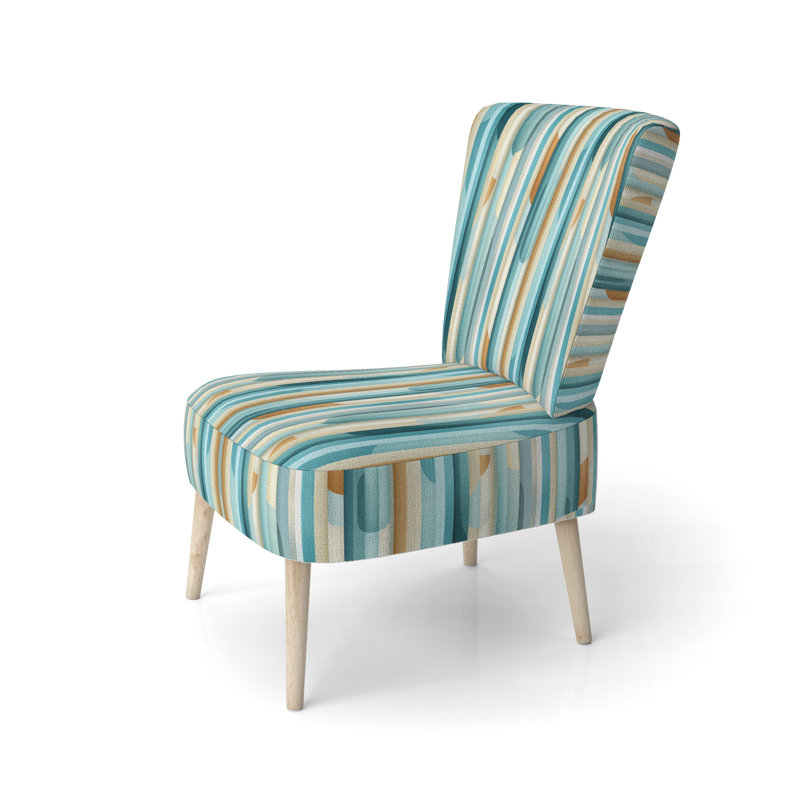 Chaise d'appoint rembourrée moderne Zen Tranquility Striped
