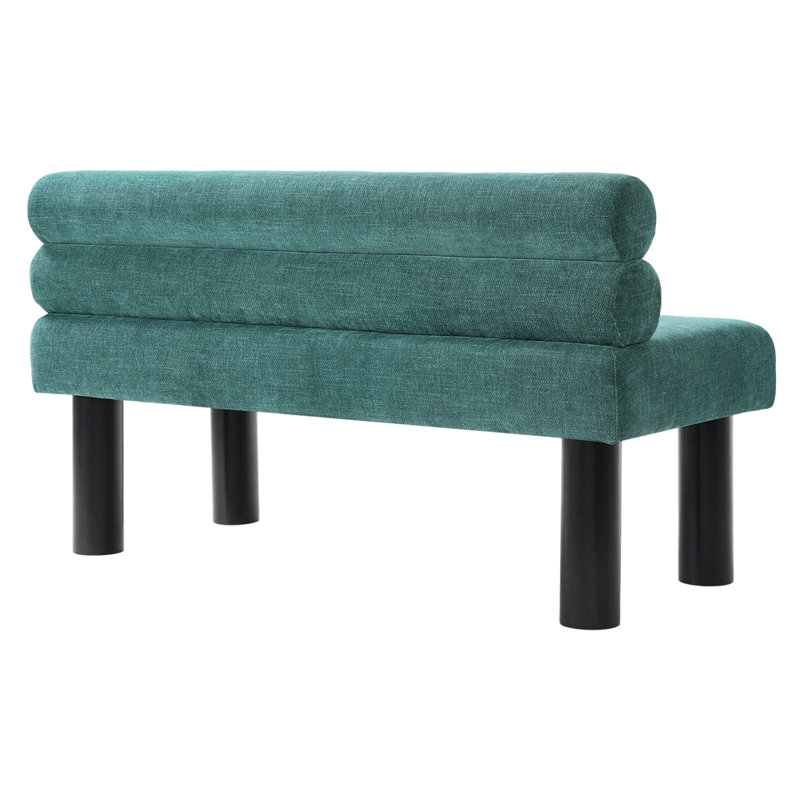 Banc de salle à manger rembourré, bout de lit, banc d'entrée, repose-pieds pour la salle à manger, la chambre à coucher, le salon, pieds en bois d'hévéa, support de 300 lb