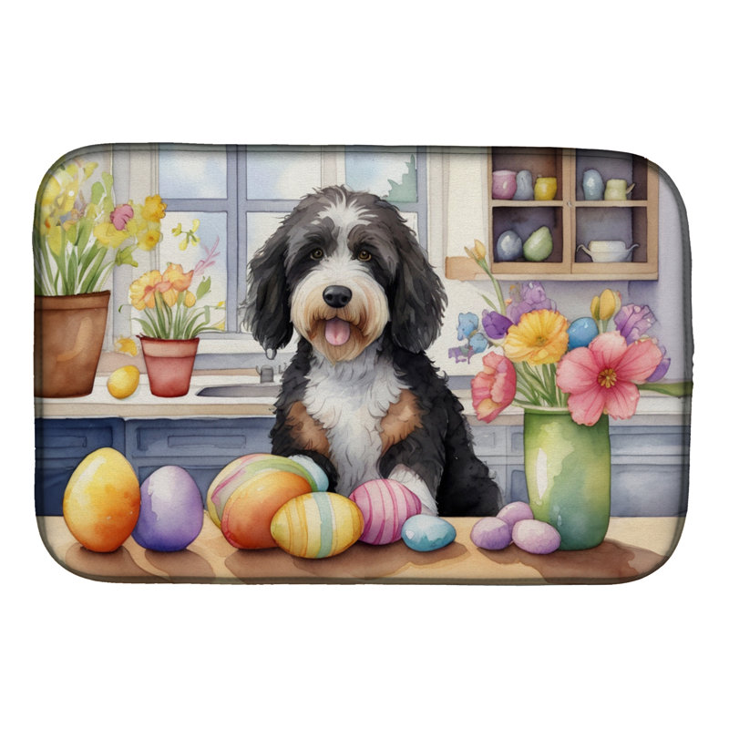 Tapis de séchage pour la décoration Bernedoodle