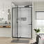 Porte de douche à charnière pivotante avec cadre transparent l 38 à 42 po x H 71 po-106927099