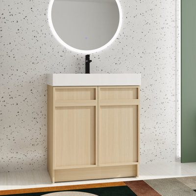 30'' Single Bathroom Vanity with Resin Top