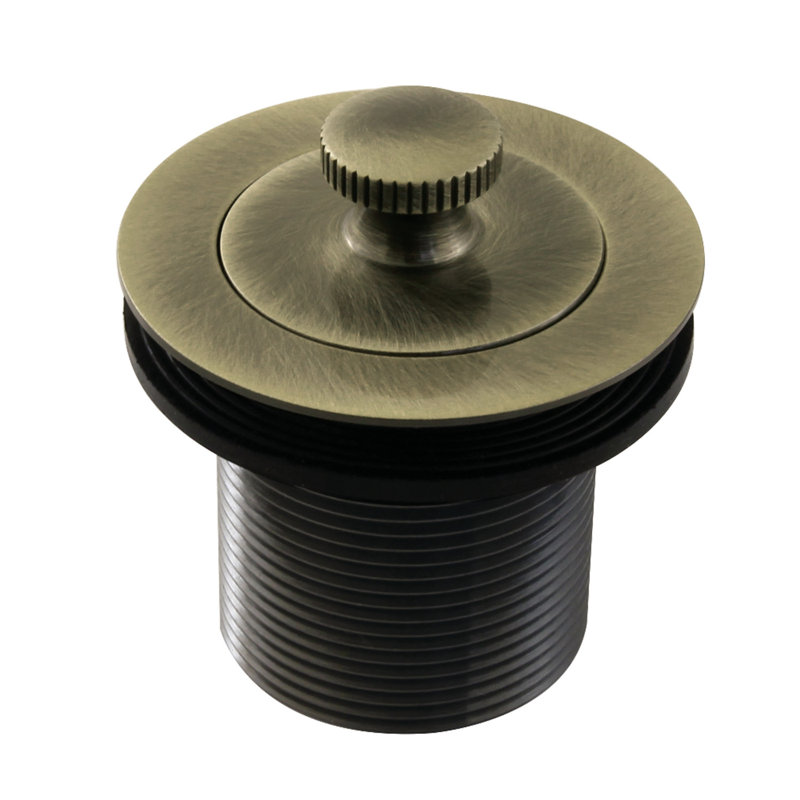 Kingston Brass Made To Match 1-1/2-Inch Lift and Turn Tub Drain with 1-3/4-Inch Body Thread, Antique Brass