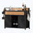 Kylie Wicker Rolling Kitchen Island On Wheels With Storage Cabinet-1662815309
