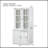 75.25'' Tall Display Cabinet With Double Glass Doors, Traditional Style China Cabinet Hutch Cabinet For Hallways Living Room, Kitchen, Home, Studio Or Workspace - White