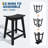 Weatherproof HDPE Bar Stool – Outdoor Counter Height Patio Chair, Heavy Duty Resin, Ergonomic Footrest, Durable for Deck, Balcony, Kitchen – Black, 1-Pack