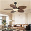 52inch Tropical Palm Leaf Ceiling Fan with Lights & Remote Control