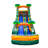 Cali Palms 15' X 36' Inflatable Water Slide With Detachable Pool And Air Blower