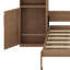 Lit escamotable en bois avec tablettes et armoires de rangement