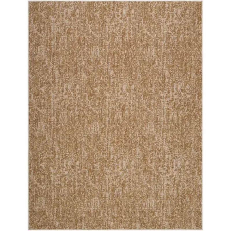 Abstract Indoor Rug, Medium Brown, Rectangle 6 pi 7 po x 9 pi