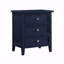 Table de chevet 3 tiroirs - Bleu minuit