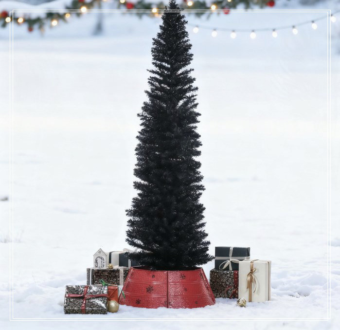 Arbre de Noël crayon avec base robuste