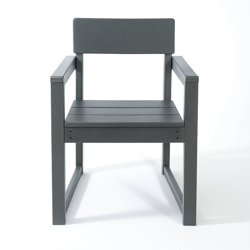 Fauteuils Hdpe pour l'extérieur et le jardin avec chaises, Gris