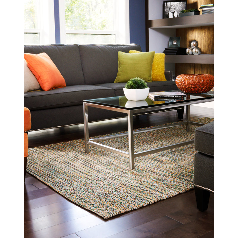 Adelia Rectangle Jute / Sisal Hand Woven Area Rug, Rectangle 152 x 244cm