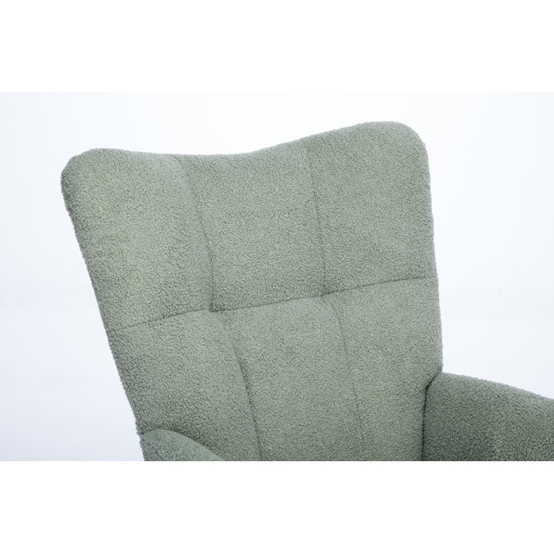 Chaise berçante rembourrée Modern, Vert