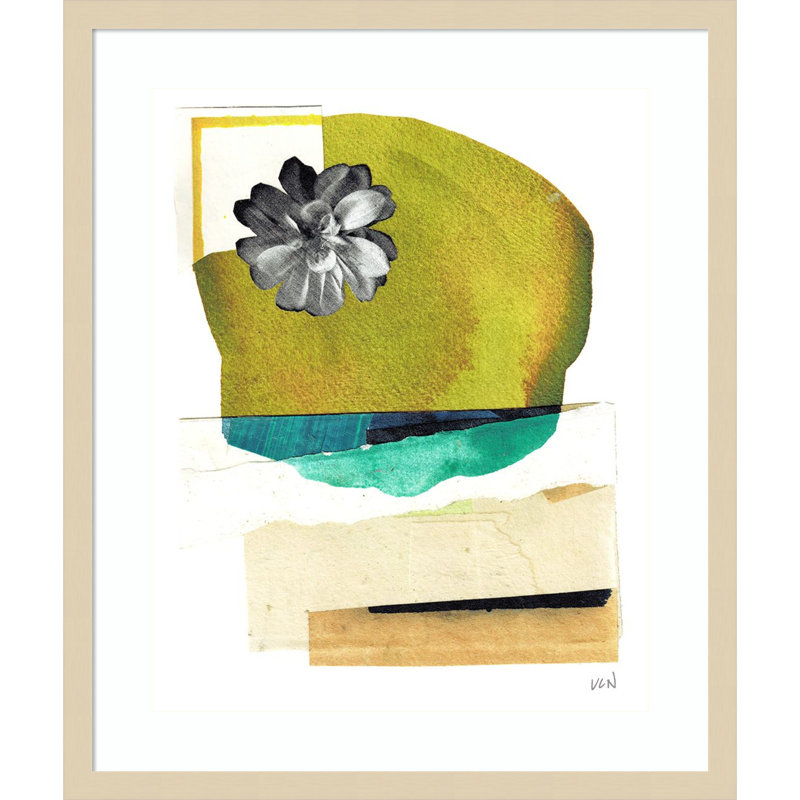 «Day Beach II» par Lindsey Newman, reproduction d'art encadrée sur bois, H 25 po x l 21 po