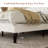 Antonious Velvet Tufted Crown-Shaped Headboard Platform Bed，3-Level Adjustable Height ,No Box Spring Needed,Underbed Storage,Queen Size,White-1042715719-1037135360