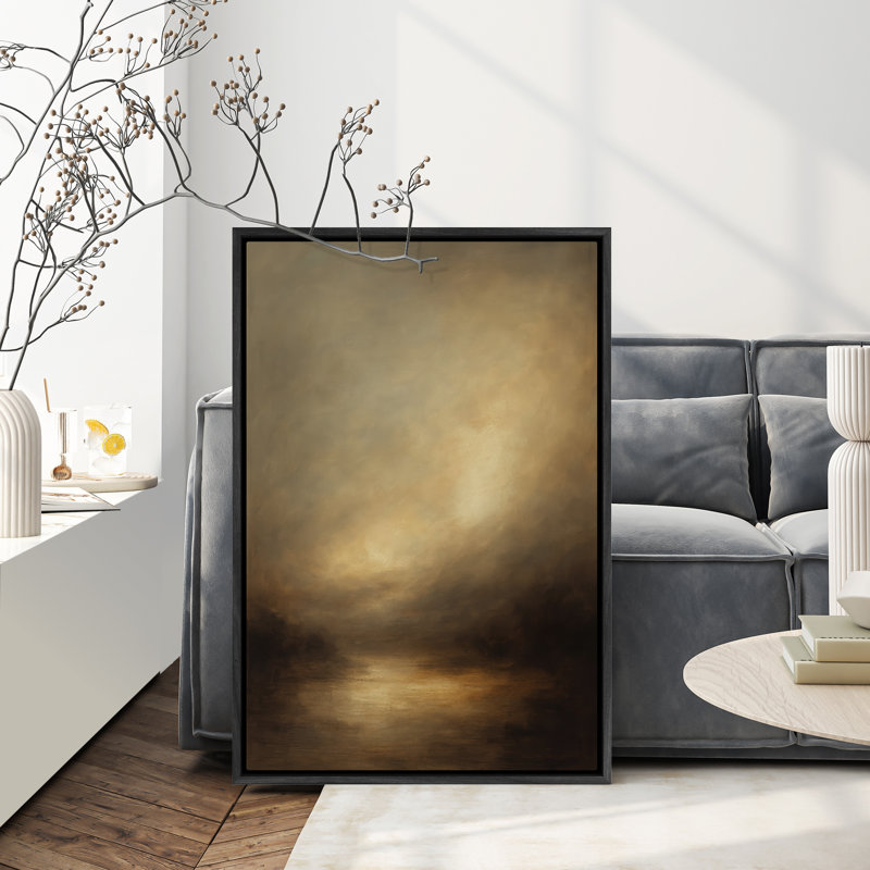 Art mural encadré abstrait rétro antique classique pour chambre à coucher, Noir, H 24 po x l 16 po