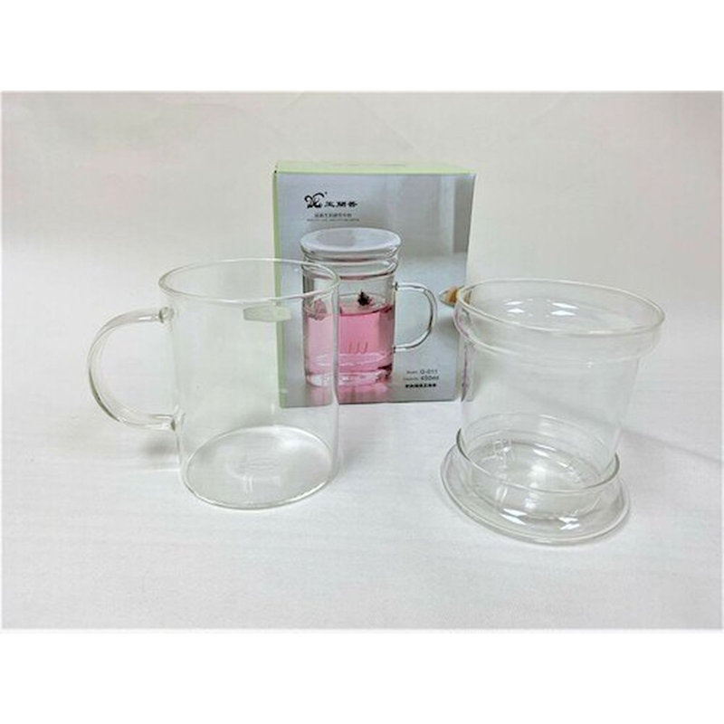 Ensemble d'infuseur en verre, couvercle et tasse