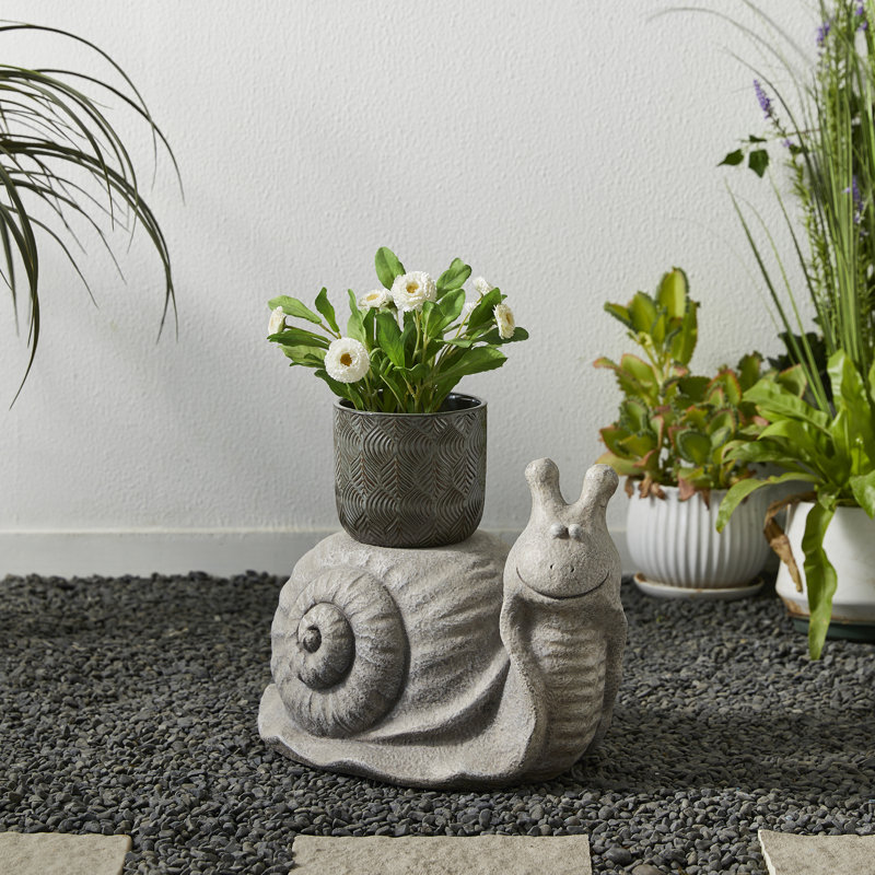 Statue de jardin en forme d'escargot 16,25 po MGO