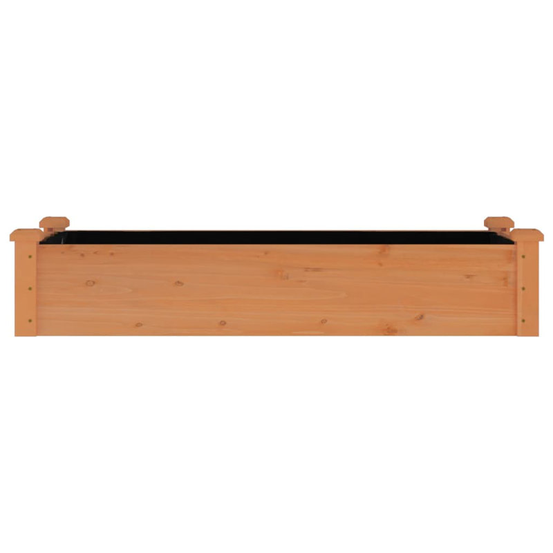 Averion Wood Raised Garden Bed, 25cm H x 120cm W x 45cm D, Brown