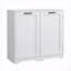Armoire à linge blanche inclinable avec tablettes réglables et rangement à 3 niveaux