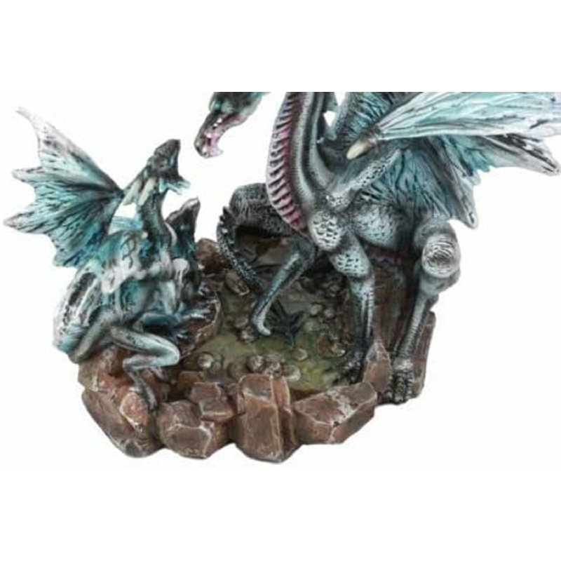 Figurine mère dragon avec bébés dragons